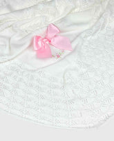 Manta Hilo Con Lazo Rosa Lubilú Detalle